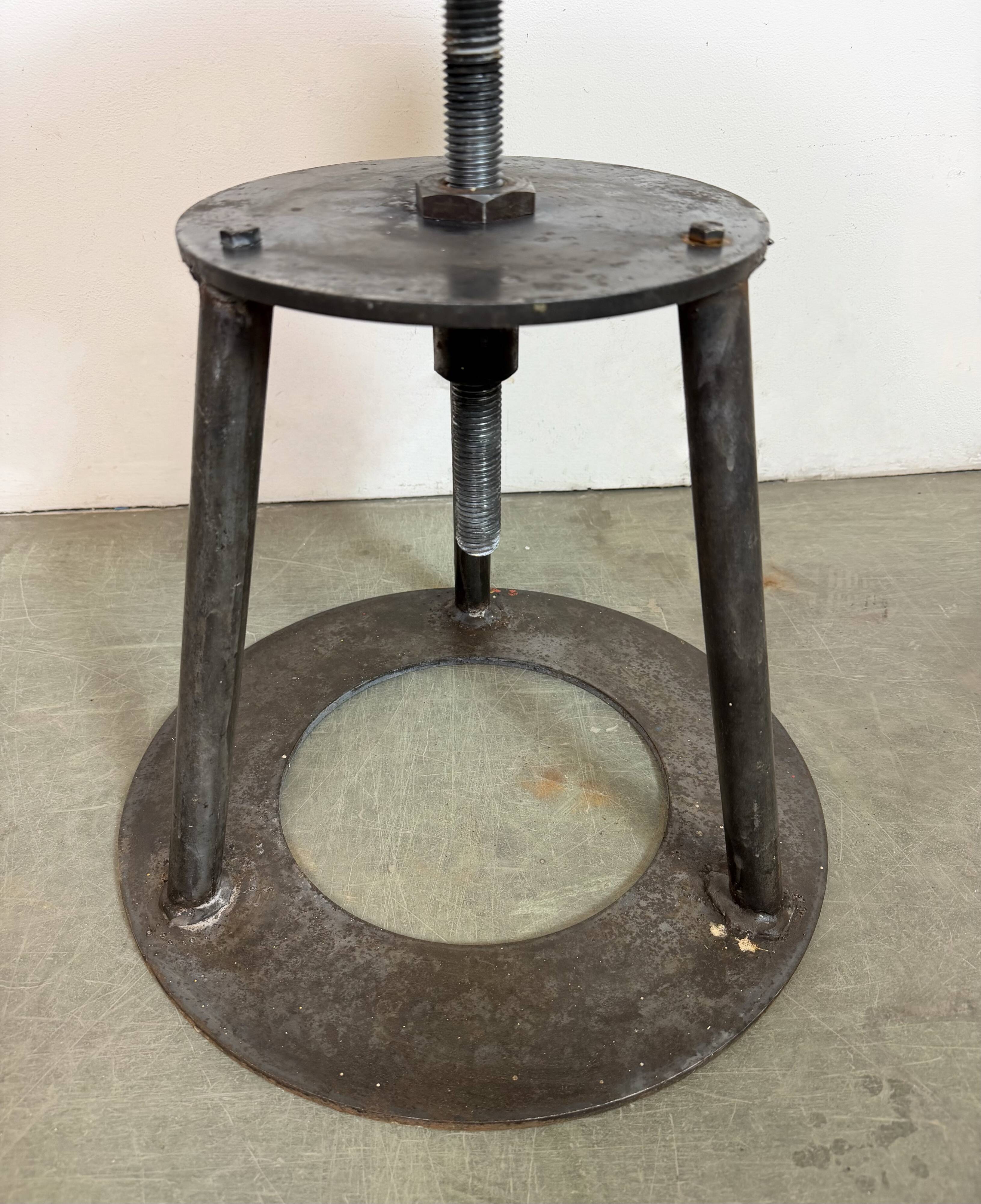 Black Industrial Workshop Swivel Stool, 1960s