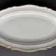 2 small oval dishes in white porcelain