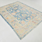 6x8 Light Blue Modern Oushak Rug, 179x246Cm