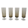 Set of 4 70s smoked glass champagne flutes