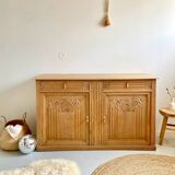Grand buffet Art Déco en chêne massif - Enfilade vintage