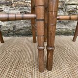 Old chairs in wood and canework