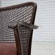 1950s, Danish 3-seater sofa, salmon/pink velour, furniture mesh.