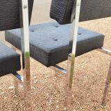 Paire de chaises en skaï design chromé - 1950s
