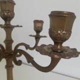 Vintage brass chandelier 5-burner