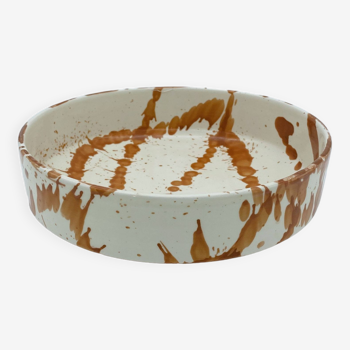 Splashing ceramic soup plate - Tunisian crafts