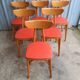 Lot de 6 chaises luterma "banane "