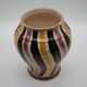 Vase H. Bequet Quaregnon Belgium hand painted ceramic mid century.