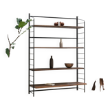 Shelf / Metal and solid wood bookcase, 1960