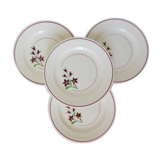 4 assiettes plates des Salins