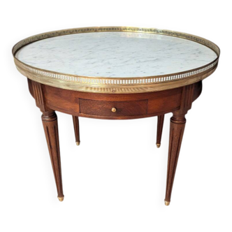 Table basse bouillotte de style Louis XVI en acajou