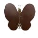 Vintage wall mirror "Butterfly" with wooden accent