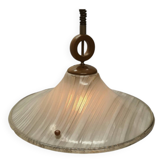 Lampe à suspension vintage de design allemand Kristallux, années 1970