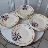 Lot of 10 plates Saint Amand model Valentin