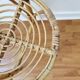 Vintage rattan stool in bohemian retro style - 1950s/1960s -