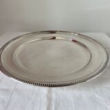 New round silver plated dish