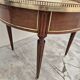 Louis XVI style mahogany bouillotte table in marquetry and bronze