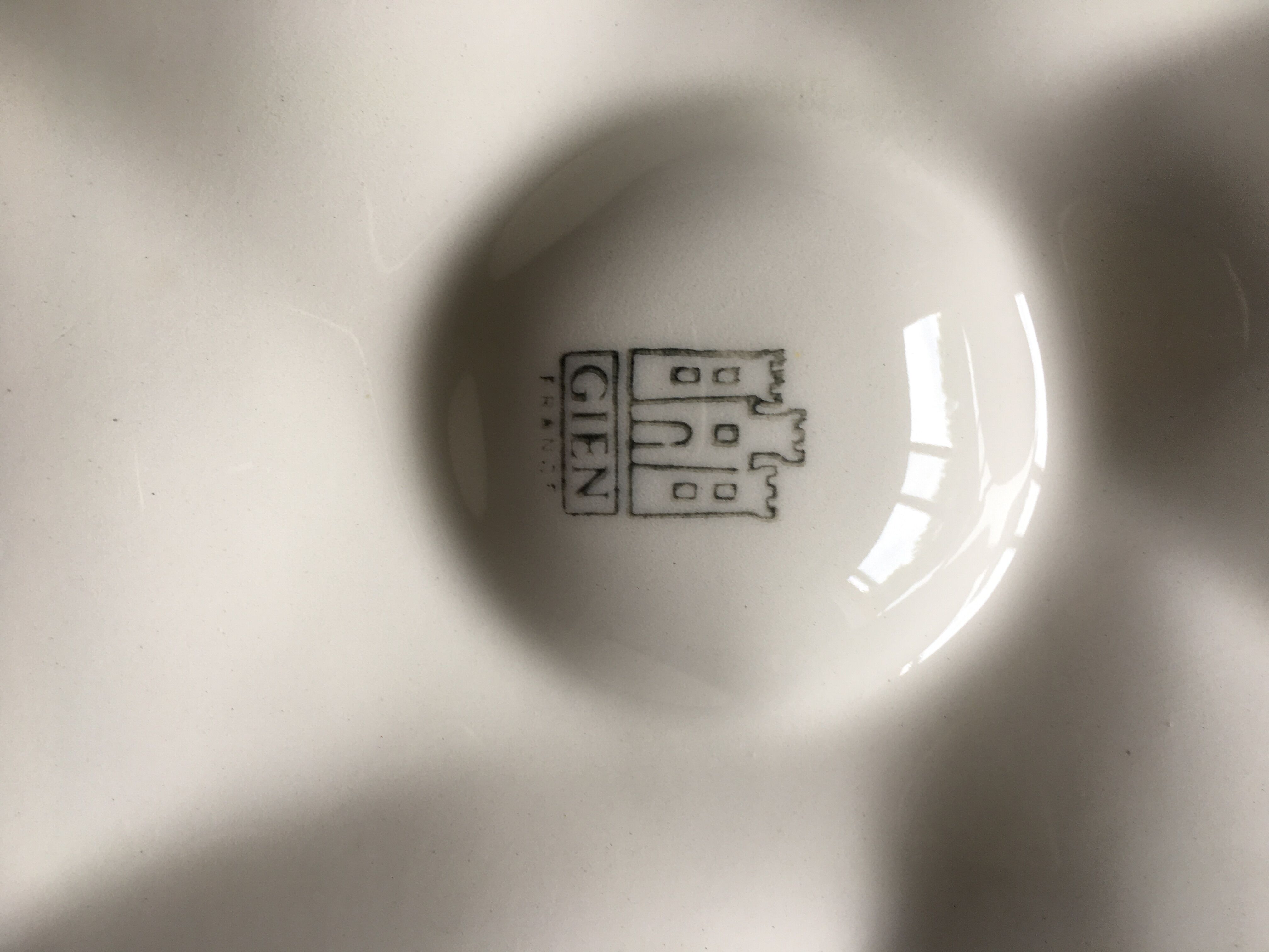 6 oyster plates manufacture of gien