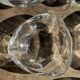 Set of 14 triangular glass ashtrays D13