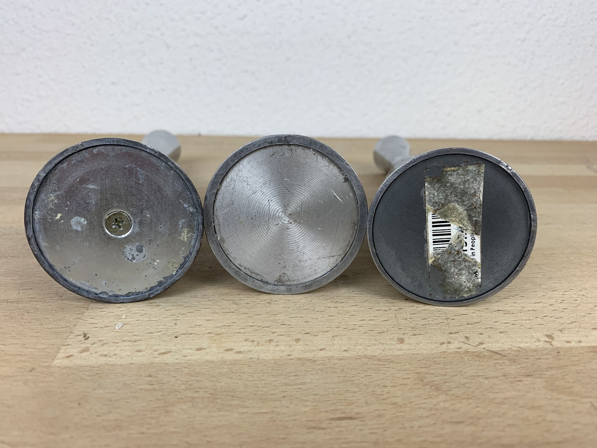Trio diabolo aluminum candle holders by Erika Pekkari for Ikea