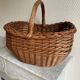 Panier osier forme bombée