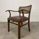 Office chair or bridge chair from the 1920s, wooden frame, backrest.