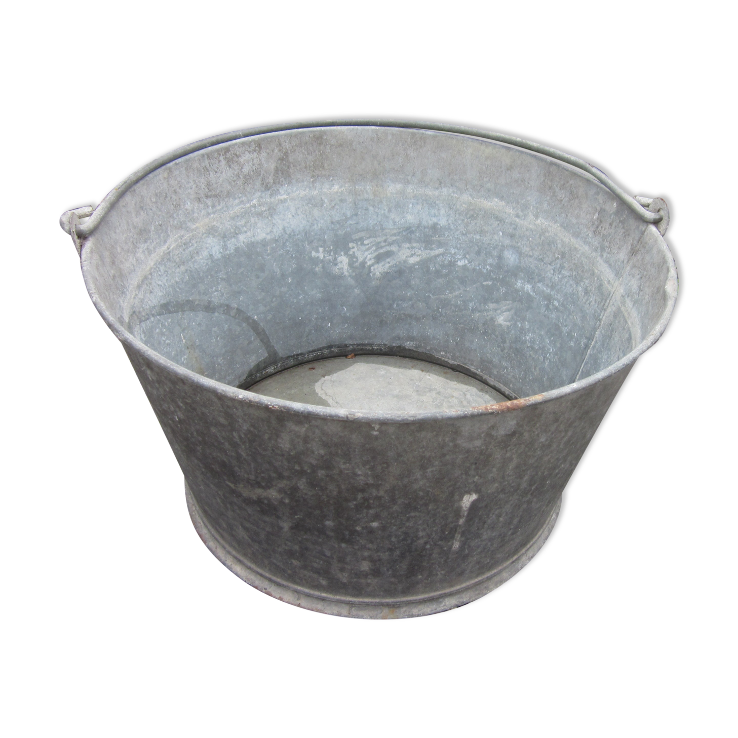 Old zinc cauldron