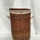 Vintage wicker laundry basket dimension: height -48cm- width -36cm- depth -23cm-