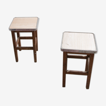 Pair of wooden stools