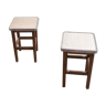 Pair of wooden stools