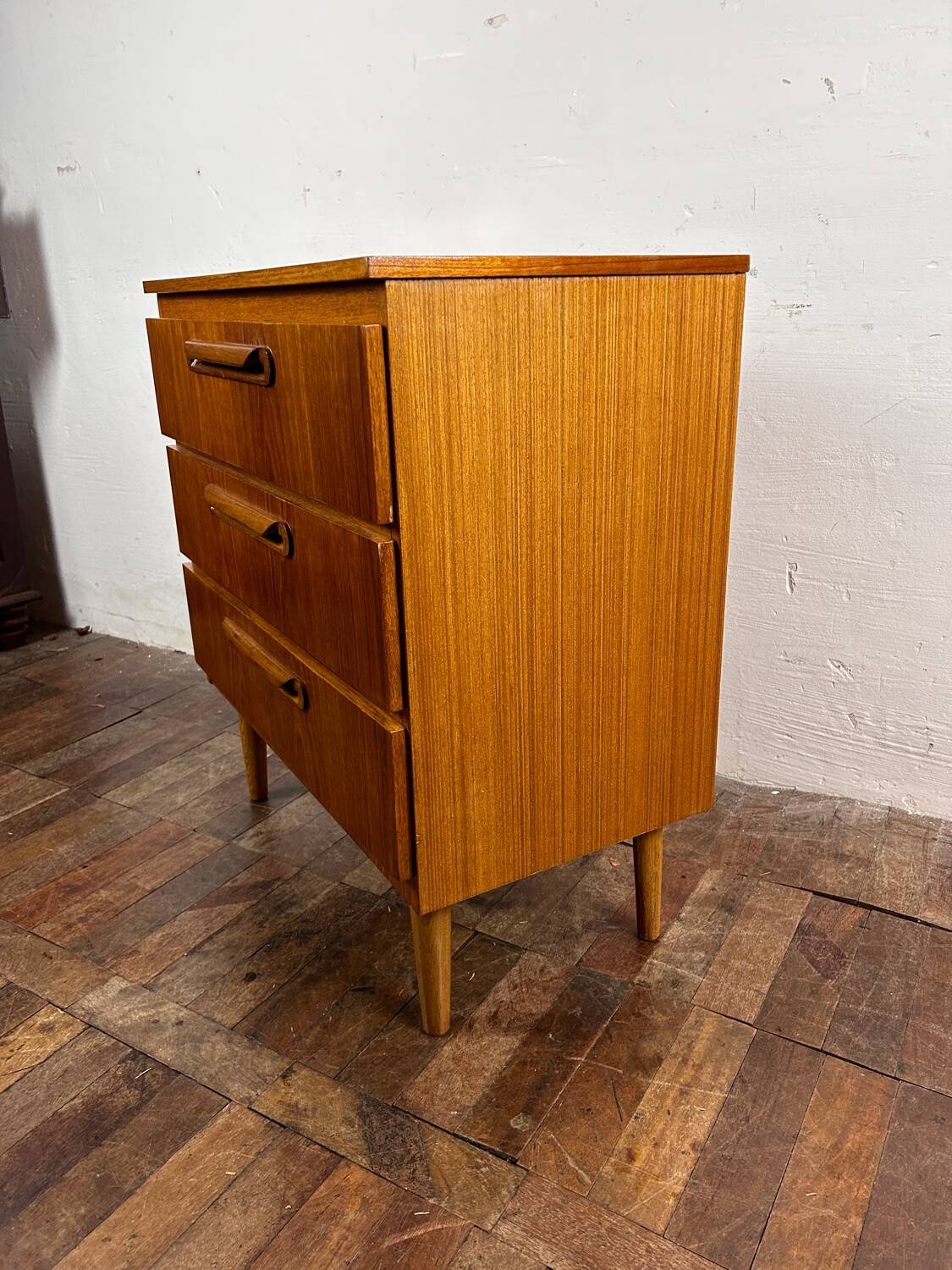 Mid century retro vintage teak chest of drawers 1960