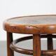 Antique bentwood stool from early 1900s with a seat with beautiful details