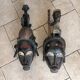 West African Baule Mblo Carved Wooden Masks (1970-1980)