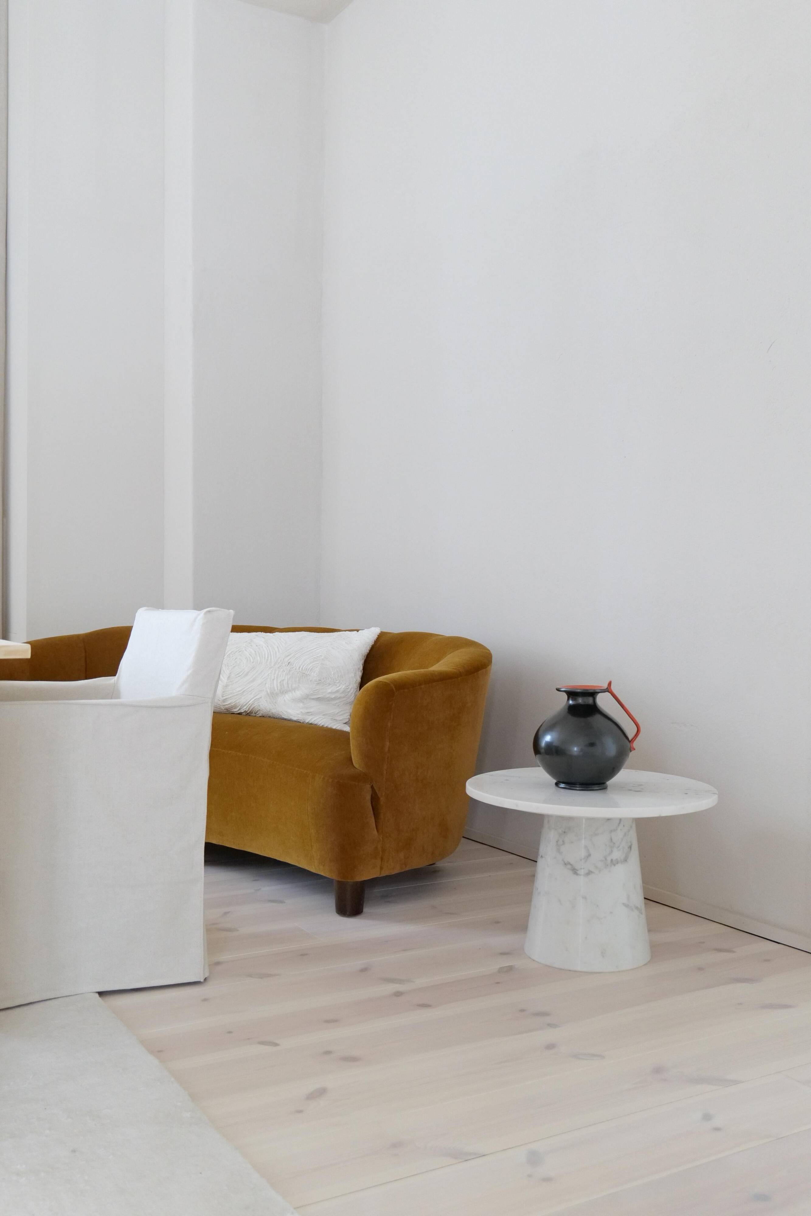 Art Deco ceramic globe vase by Upsala Ekeby, Sweden, 1930s