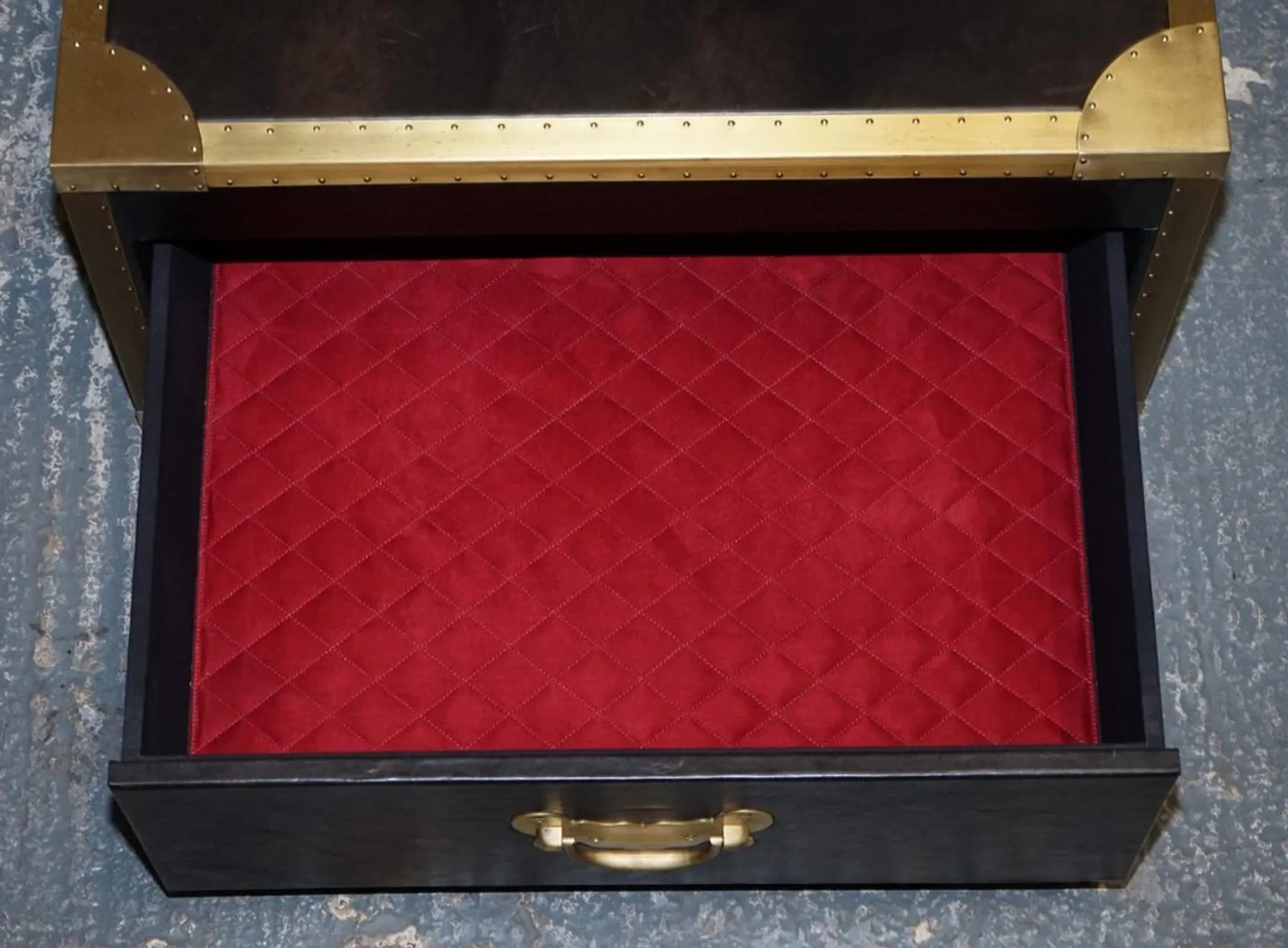 Cumberland Coffee Table with Red Velvet Lining by Timothy Oulton