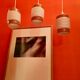 Suite of three hanging 1960, vintage opaline Scandinavian spirit