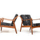Pair of Danish Mid Century Easychairs by Nils Kofoed