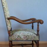 2 pairs of Louis XIII style armchairs