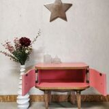 Powder pink vintage bedside