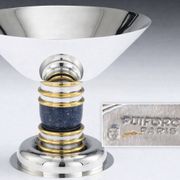 JEAN-EMILE PUIFORCAT - ART DECO CUP IN STERLING SILVER & VERMEIL MINERVE
