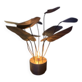 Sculptural metal lamp, 1960s/70s