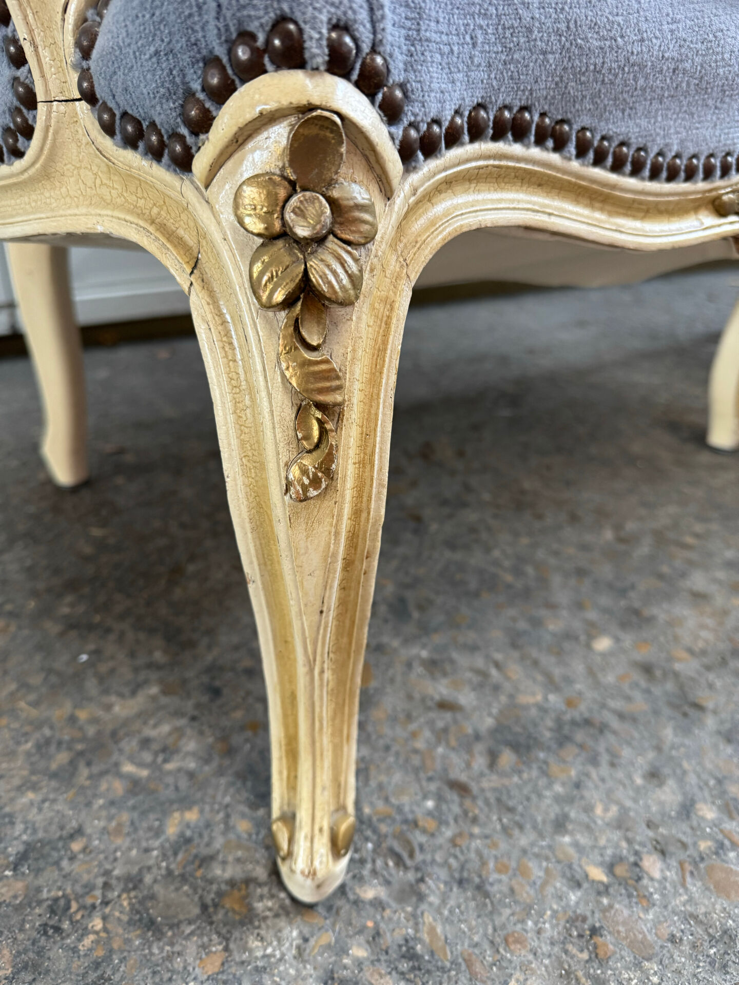 Pair of cabriolet armchairs in Louis XV style