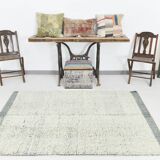4x7 Shade Of Gray & White Neutral Vintage Rug, 136x199Cm