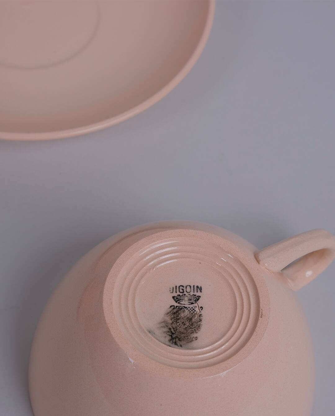 Digoin porcelain cups and saucers
