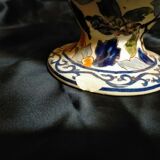 Gien earthenware vase with peony decoration