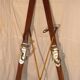 Pair of vintage wooden Skis and their poles + shoes.