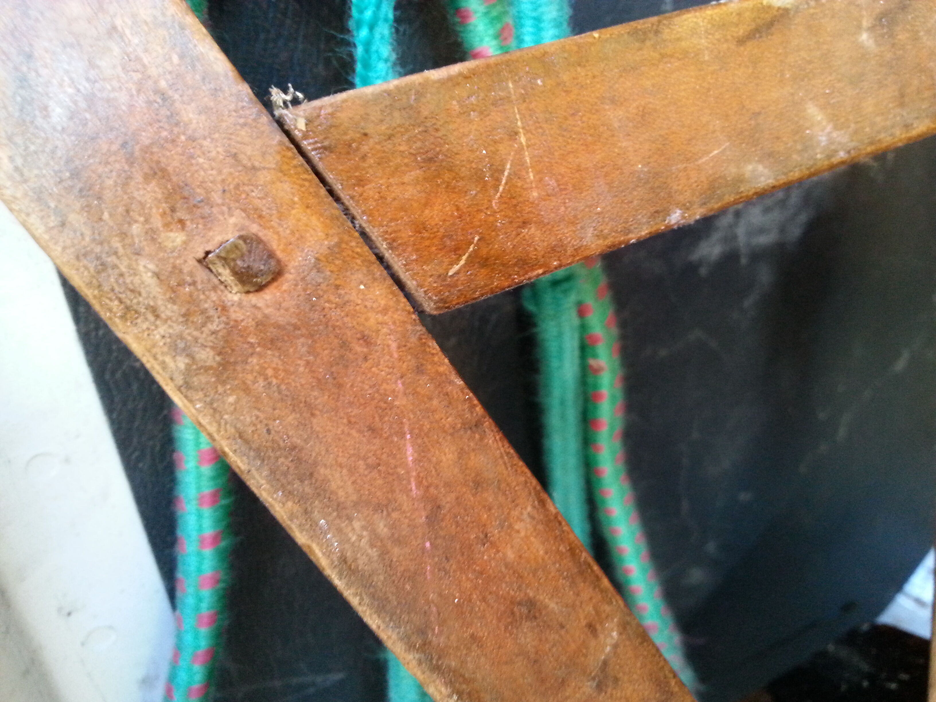 Vintage children’s walnut bench