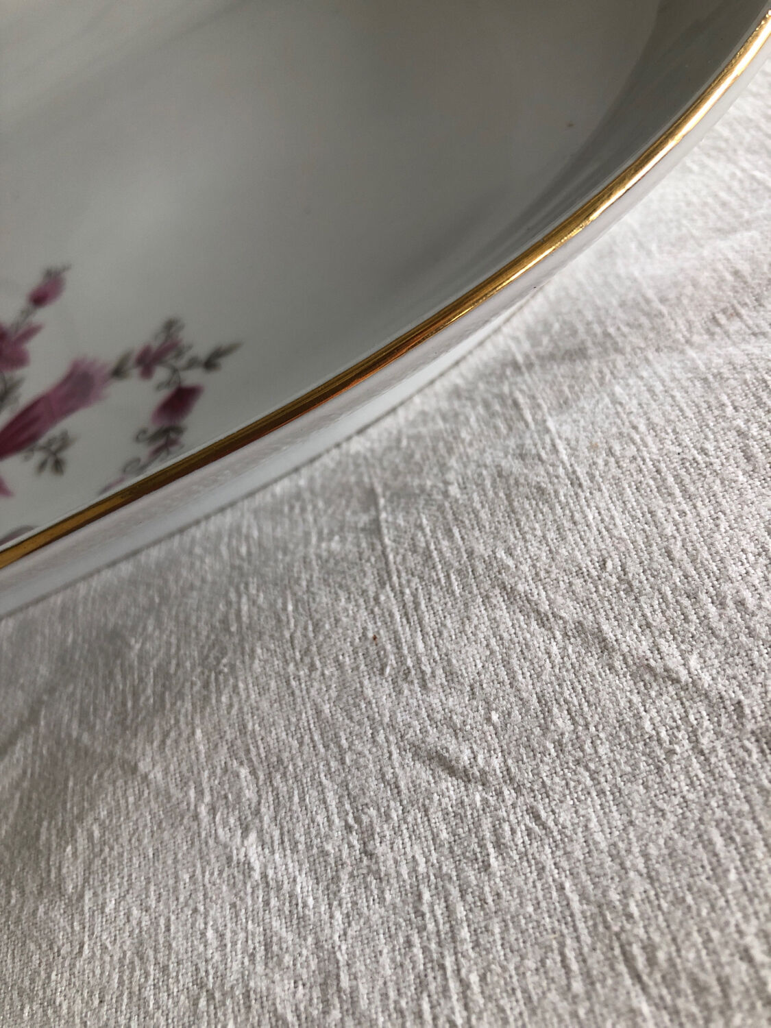 3 oval antique porcelain dishes kahla made a gdr (german)