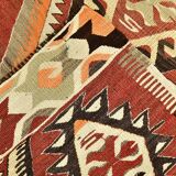 Red Brown Tribal Turkish Kilim Rug 146x292Cm SK 35174