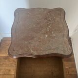 Pink marble bedside table